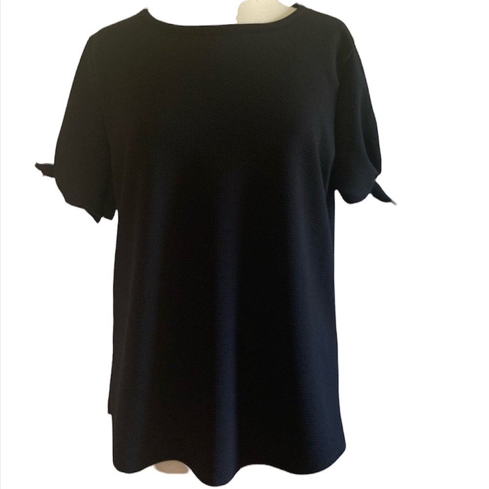 Women’s plus size black short sleeve shirt top 1X
